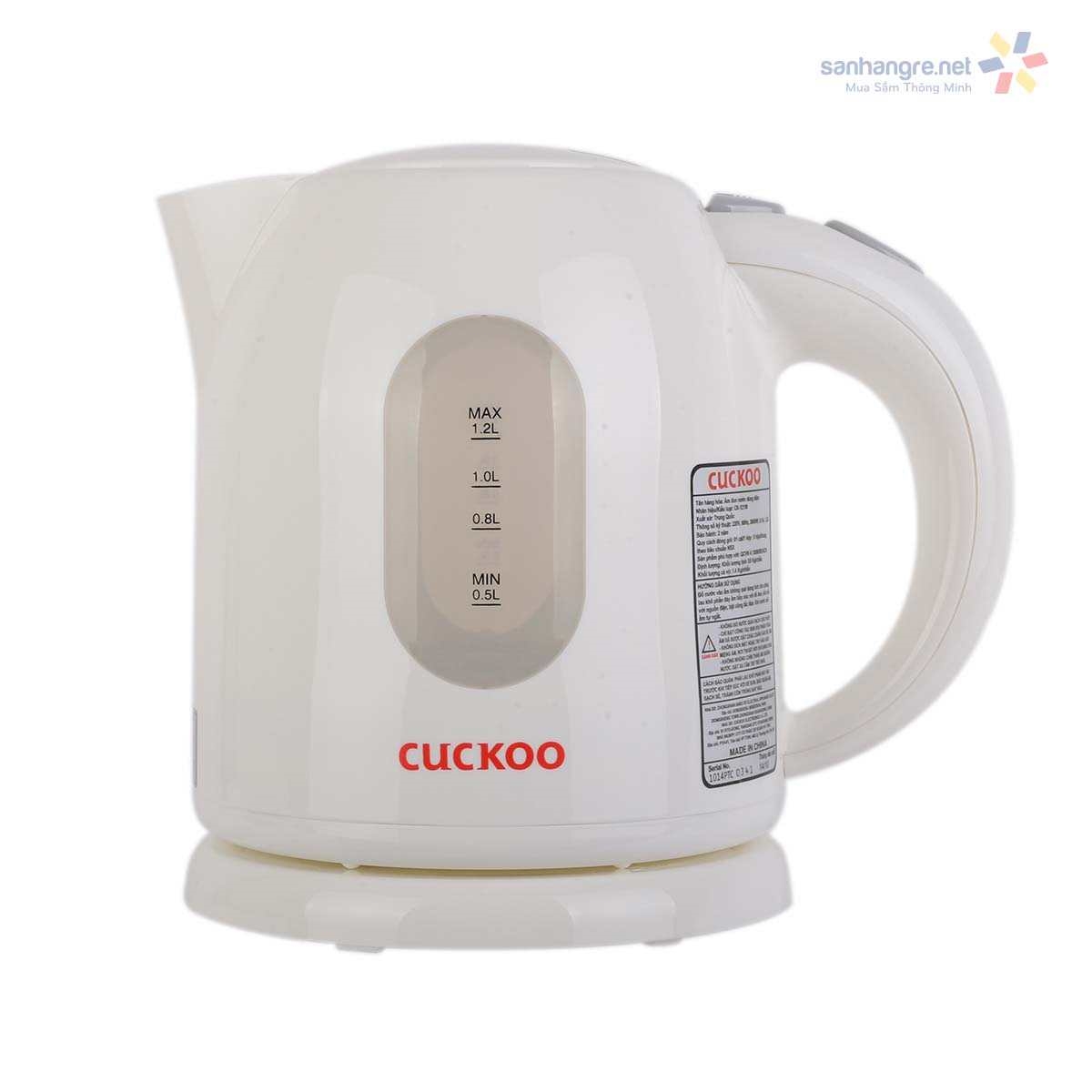 Ấm đun nước siêu tốc Cuckoo CK-121W 1.0 lít