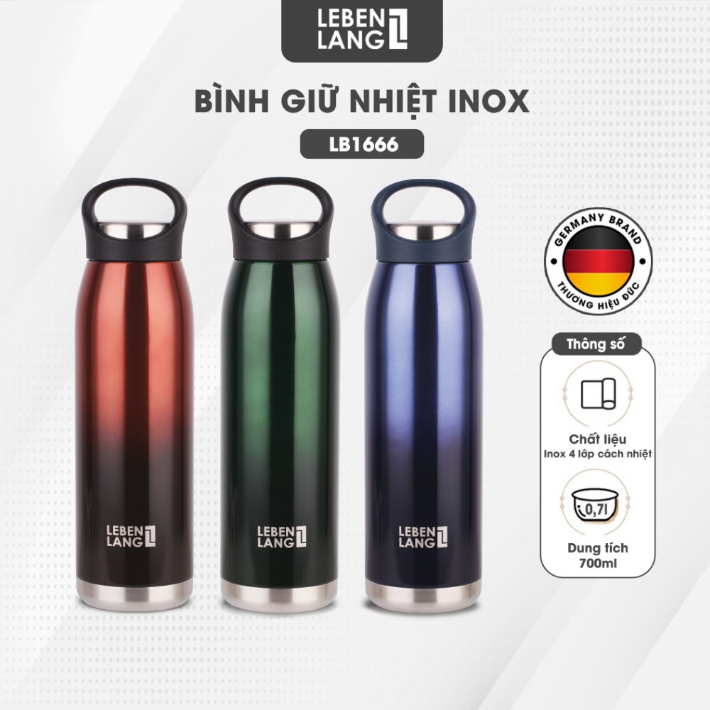 Bình giữ nhiệt Inox 304 Lebenlang chuẩn Đức 700ml