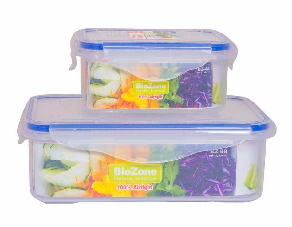 Bộ 2 hộp nhựa đựng thực phẩm BioZone BZ-2